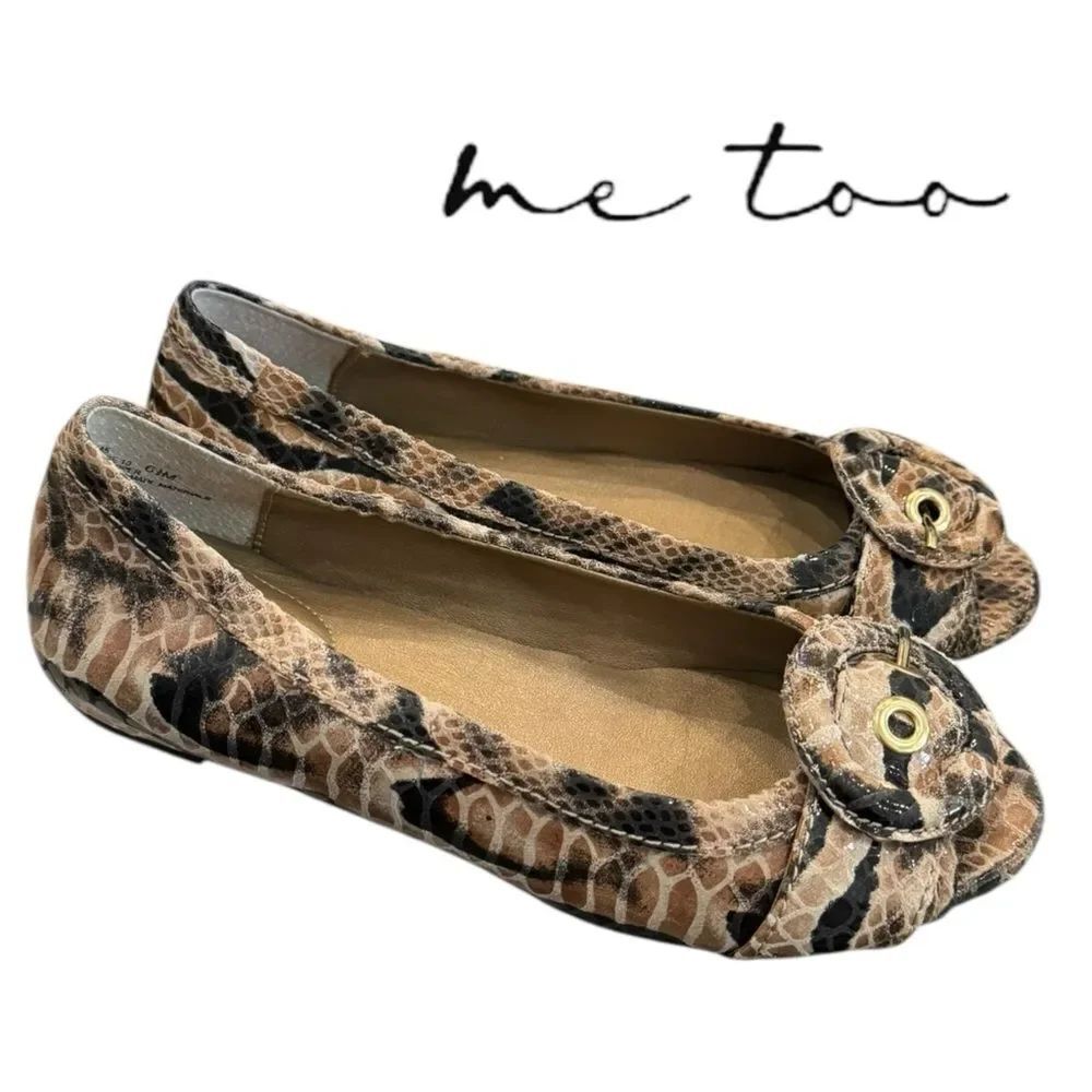 New Me Too “Florence” Women's Snake Print Ballet Flats 6.5